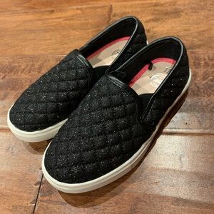 NWOT black glitter shoes